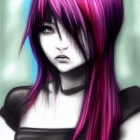 Картинка на аву Фиолетовые волосы