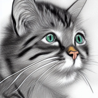 Животные Коты Серые Зеленые глаза 