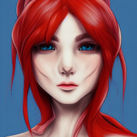 Аватарка Красные волосы