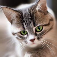 Животные Коты Зеленые глаза 