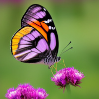 Насекомые Цветы Бабочки Фиолетовые 
