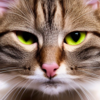 Животные Коты Зеленые глаза 