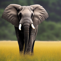 Животные Серые Природа Слоны Трава 
