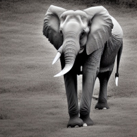 Животные Черно-белые Слоны 
