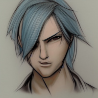 Аватар для ВК Синие волосы