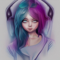 Аватар для ВК Разноцветные волосы