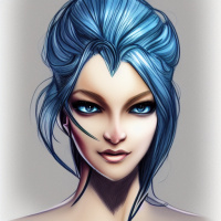 Аватар для ВК Синие волосы