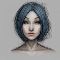 Аватарка Синие волосы