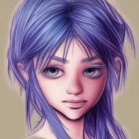 Картинка Фиолетовые волосы