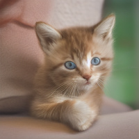 Животные Рыжие Голубые глаза Коты Котята 