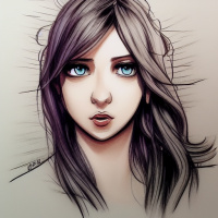 Аватарка Фиолетовые волосы