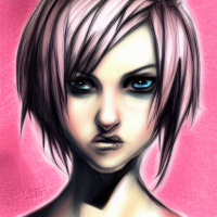 Аватарка Розовые волосы