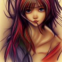 Аватар Разноцветные волосы