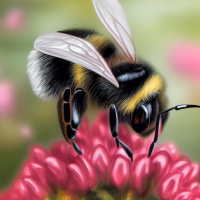 Насекомые Полосатые Цветы Пчёлы 