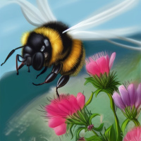 В палисаднике, где цвела вишня, а над ней жужжали пчелы, собирая нектар, для будущего меда