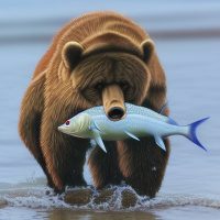 Животные Дикие животные Медведи Рыбы 