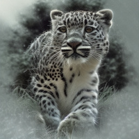 Животные Дикие животные Черно-белые Гепарды 