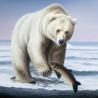 Животные Дикие животные Медведи Белые Рыбы 