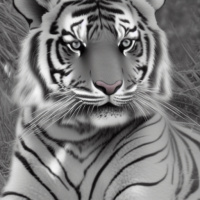Животные Дикие животные Черно-белые Тигры 
