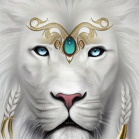 Животные Дикие животные Голубые глаза Белые Львы Розовый нос Косички 