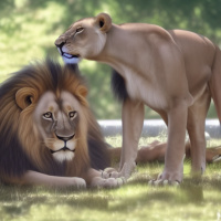 Животные Дикие животные Львы 