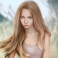 Люди Девушки Голубые глаза Длинные волосы Блондины 