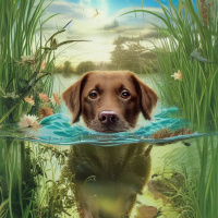Животные Домашние животные Собаки Небо Вода Природа Водоемы 
