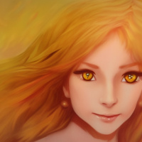Люди Девушки Желтые глаза Рыжие волосы 