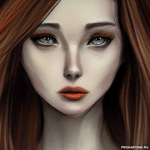 Люди Девушки Голубые глаза Рыжие волосы Оранжевые губы 