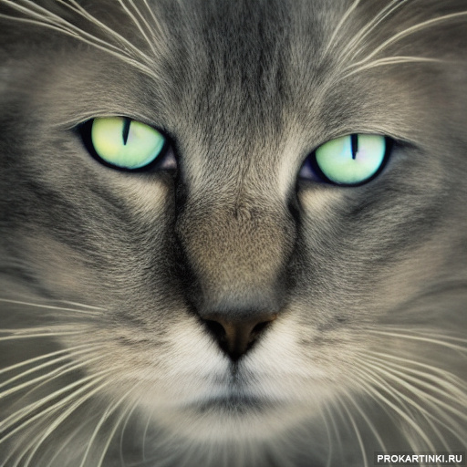 Животные Коты Серые Светлые глаза 