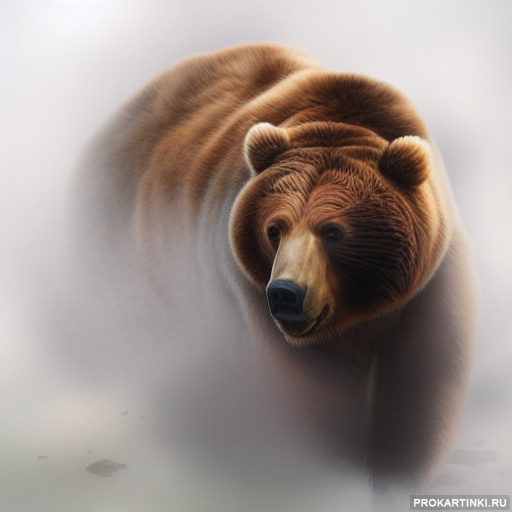 Животные Дикие животные Медведи Бурые Туман 